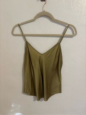Reformation Green Silk sleeveless tank - S